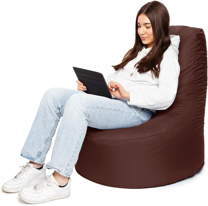 PATCH HOME Gamer Sessel Sitzsack inkl. Würfel Bean Bag Set Ø75cm, 30cm Sitzhöhe, 80cm Höhe + 35x35cm