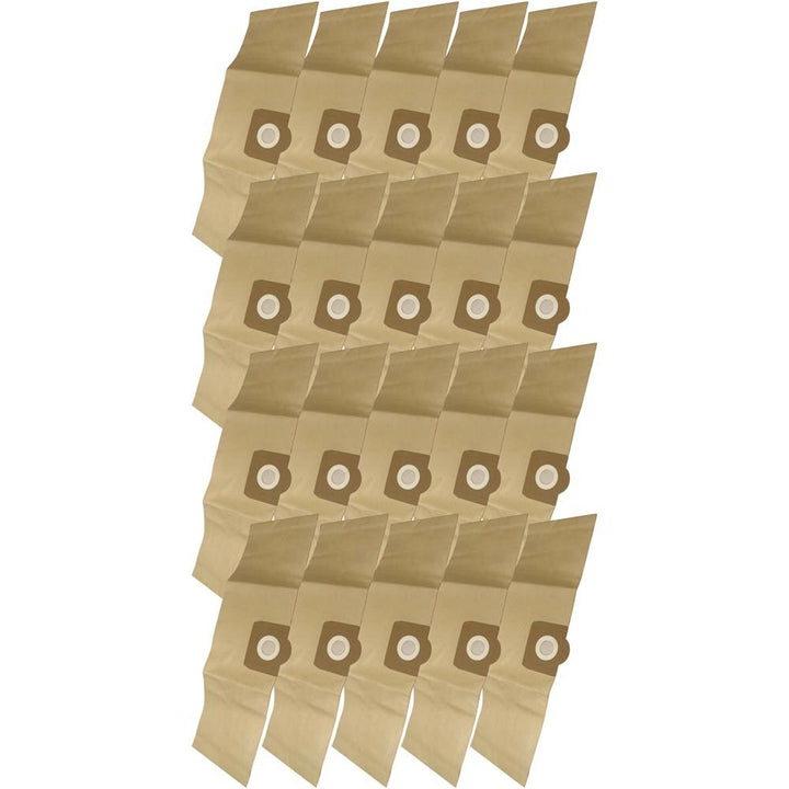 20 Industrie- Baustellen- Gewerbe- Heavy Papier Staubsaugerbeutel kompatibel für Kärcher A2604, 6.95