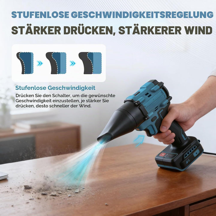 Akku-Staubwedelgebläse für Makita 18V, 2 in 1 Handstaubsauger Bürstenloser Laubbläser 85000 U/min mi