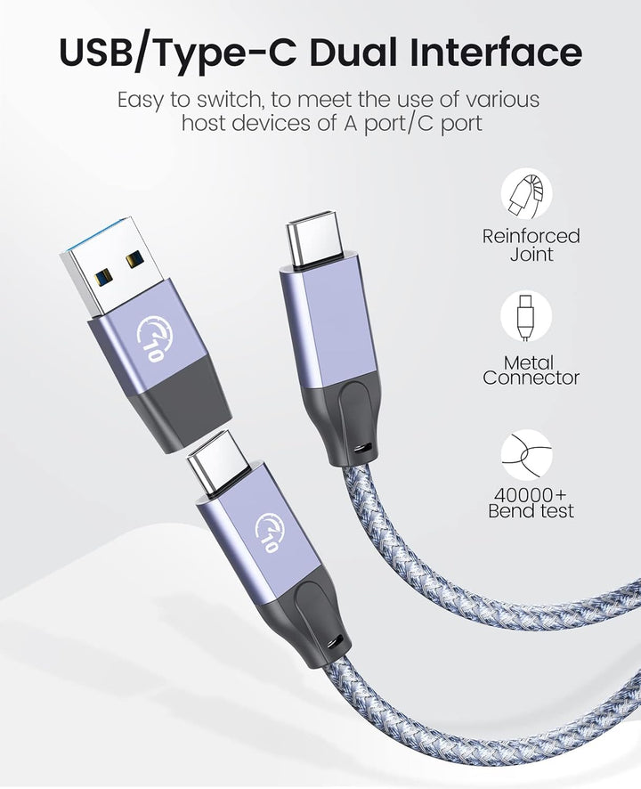 ORICO USB C Hub, 7-Port Aluminium USB Splitter, 5Gbps USB Hub mit 0.5m USB C Kabel und USB A Adapter