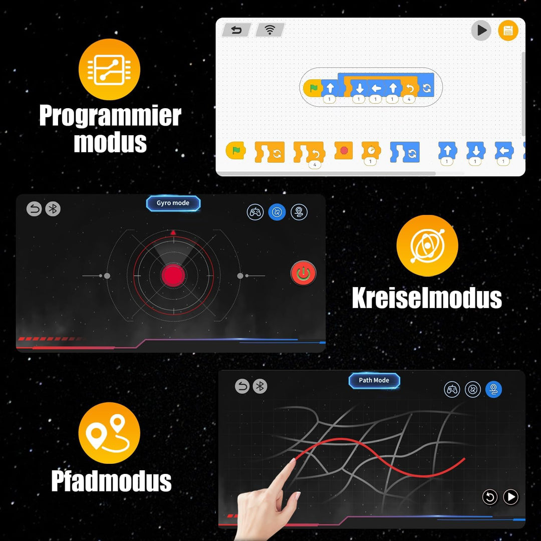 Technik Roboter Bauspielzeug für Kinder, 5 in 1 robots mit App &amp; ferngesteuert Technic Wall robotik