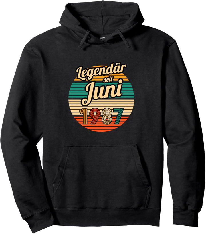 Legendär seit Juni 1987 34.Geburtstag Mann 34 Jahre Pullover Hoodie