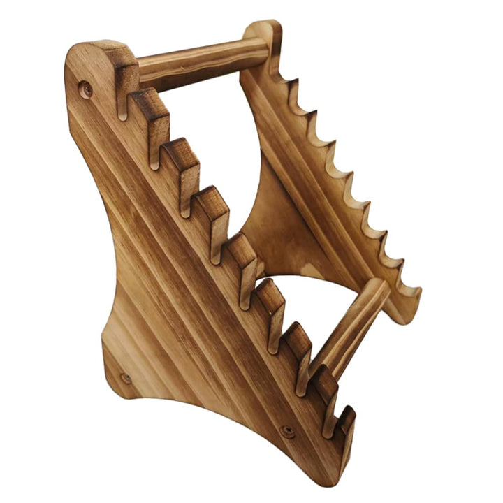 Mini Messerständer, 1 Stuck Holz Taschenmesser Display Halter, 7-Lagiger Messer-Präsentationsständer