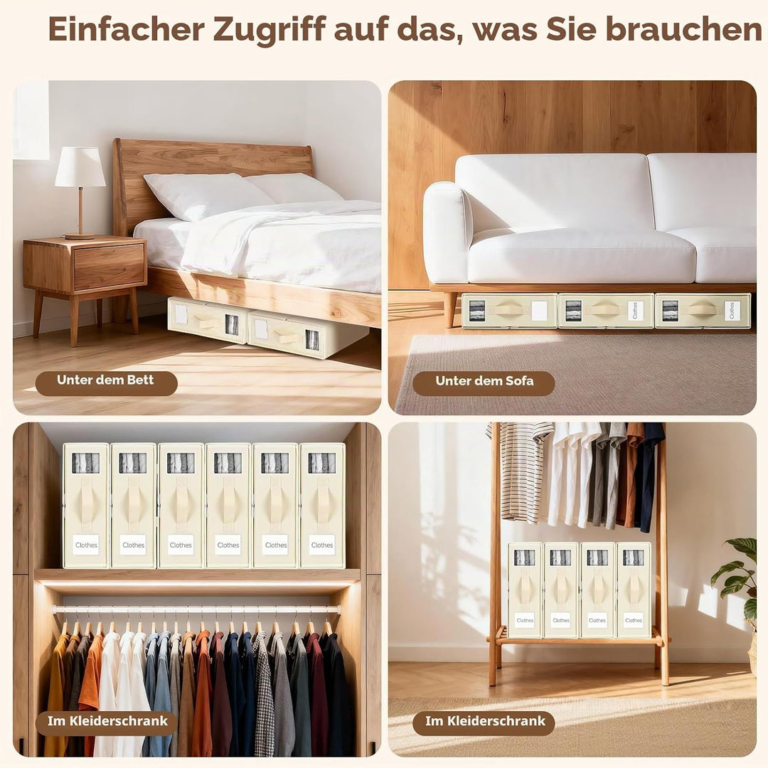 3 Stück Bettwäsche Organizer, Faltbarer Linen Bed Sheet Organiser Box, Bettwäsche Aufbewahrungbox Mi