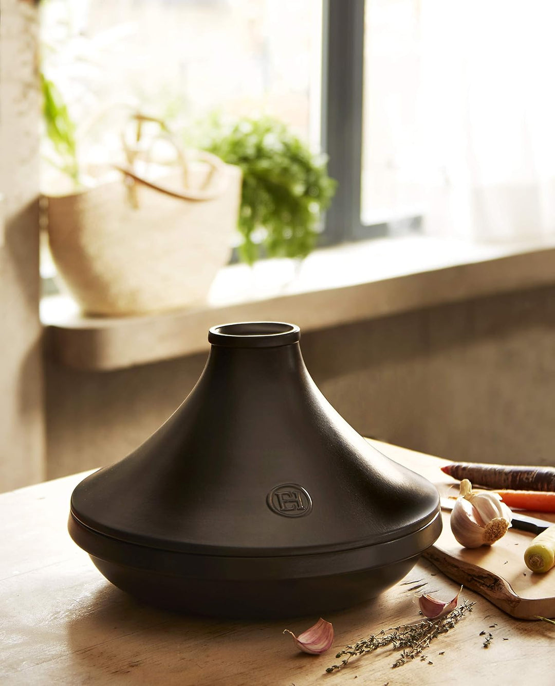 Emile Henry EH7A9567 Tajine aus Keramik, 2 l, für Induktion, Durchmesser 26 cm, 4 bis 6 Personen, Fa