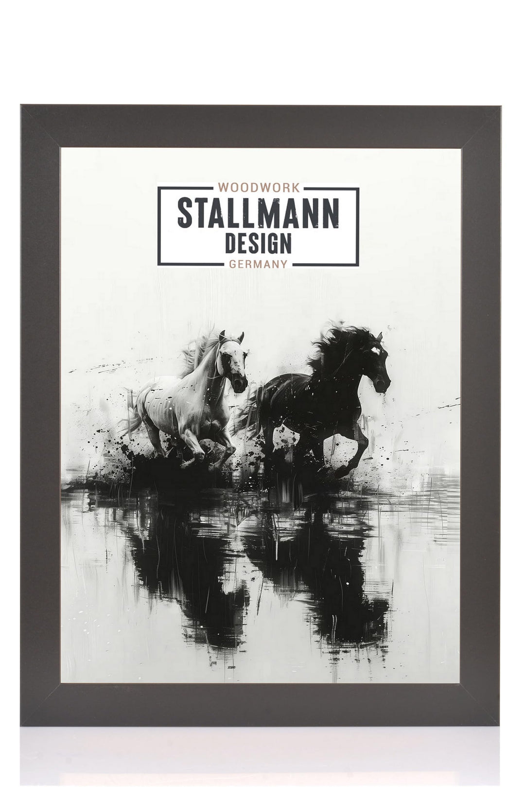 Stallmann Design Bilderrahmen 61x91,5 cm (POSTERFORMAT) schwarz Holz mit Acrylglas Rahmen-Breite 40m
