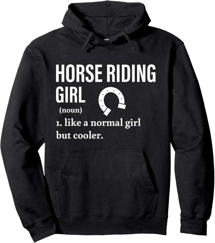 Reiten Reiterin Mädchen Substantiv Springreiten Voltigiere Pullover Hoodie