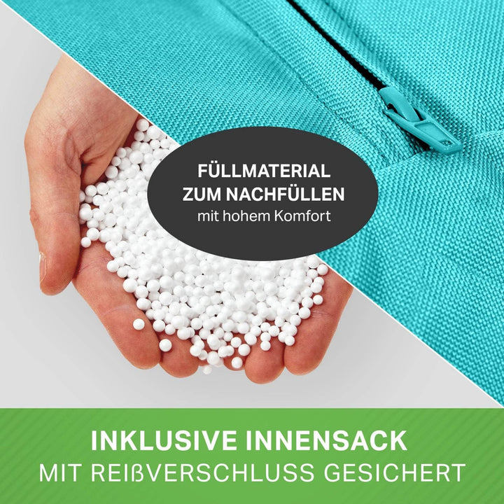 Green Bean 2er Set Sitzsack + Hocker - fertig befüllt - robust waschbar schmutzabweisend - Kinder &amp;