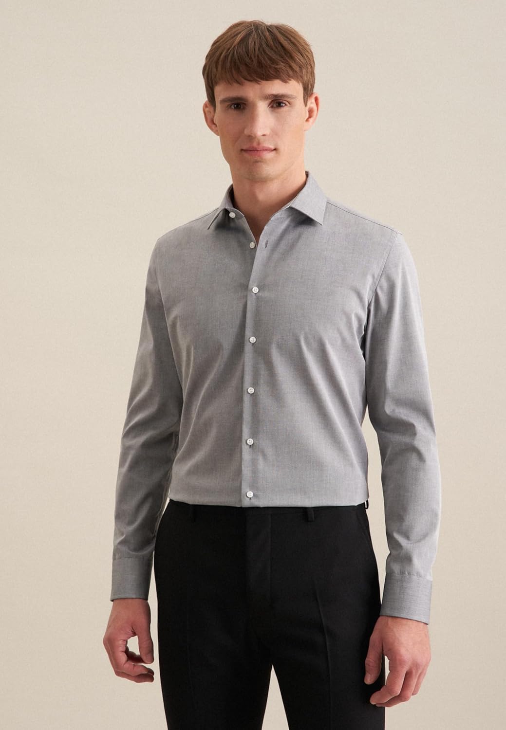 Seidensticker Herren Seidensticker Herren Business Hemd Slim Fit24 Businesshemd, Grau (Dunkelgrau 37