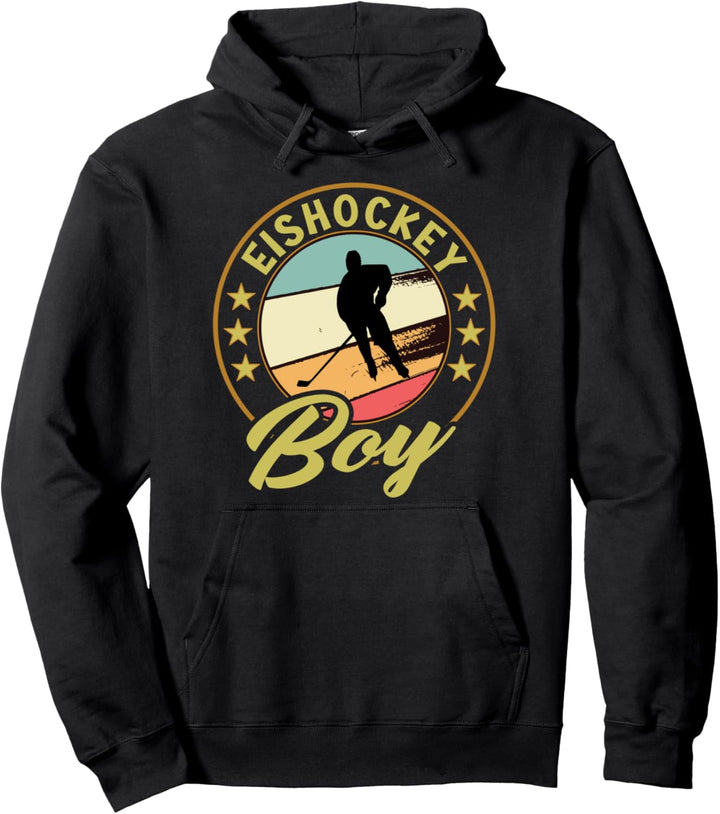 Vintage Eishockey Design für Jungen Eishockey Spieler Pullover Hoodie