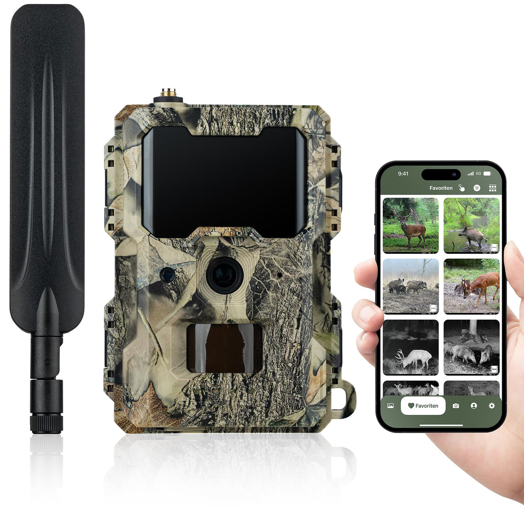 DÖRR Cloud Mini 4G/LTE Wildkamera, Überwachungskamera, Simlockfrei, iOS/Android/Web App, 4G Bild-& V