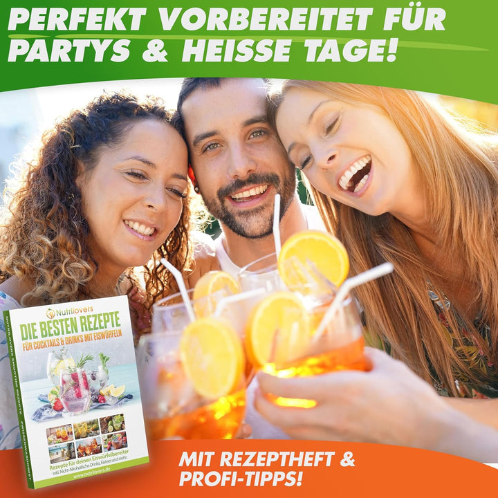 Nutrilovers Eiswürfelmaschine NUTRI-ICE MAKER Edelstahl Eiswürfelbereiter, Transparente Eiswürfel 2