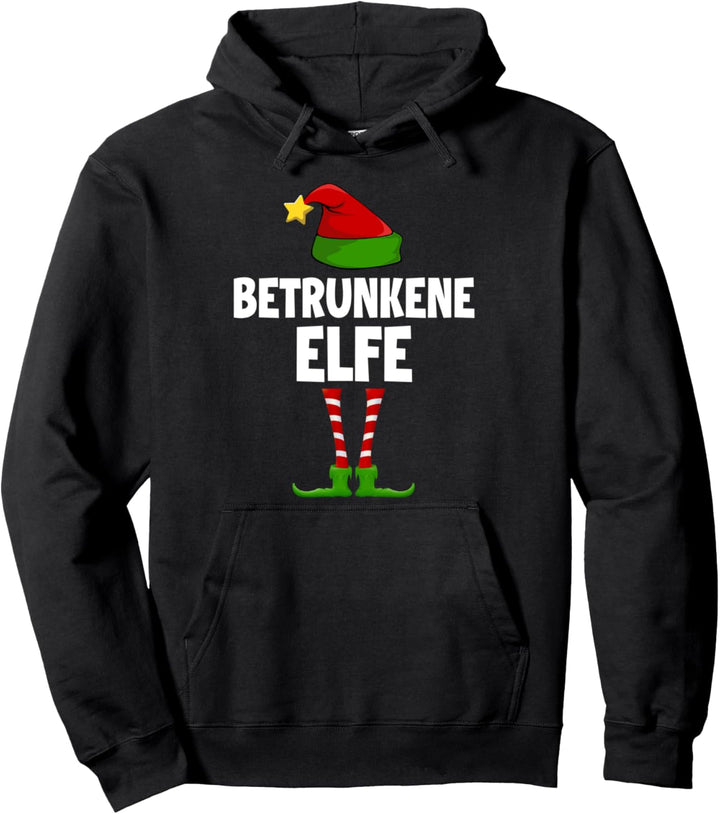 Betrunkene Elfe Partnerlook Familien Outfit Xmas Weihnachts Pullover Hoodie