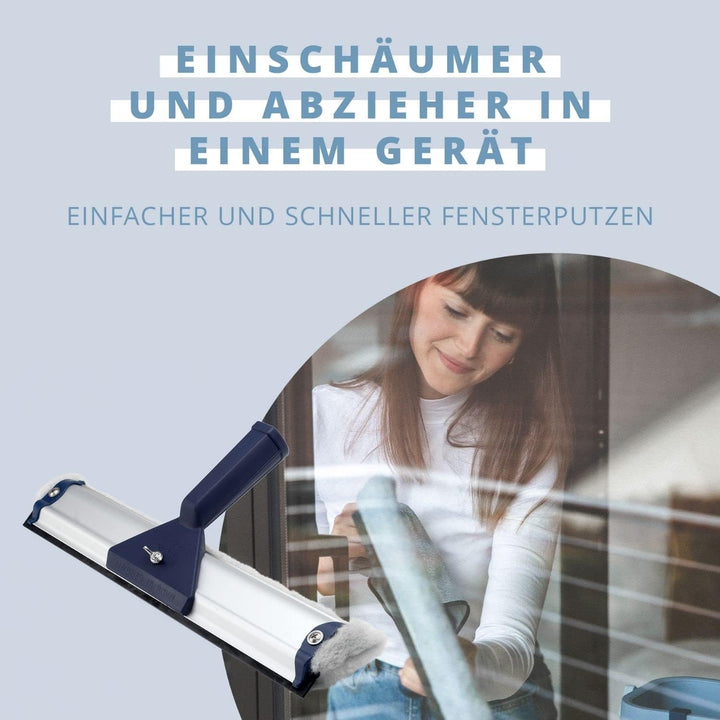 Ha-Ra Fenster-Putz-Set I Fensterwischer 32cm I Konzentrierte Vollpflege 500ml I Rollfix zur perfekte