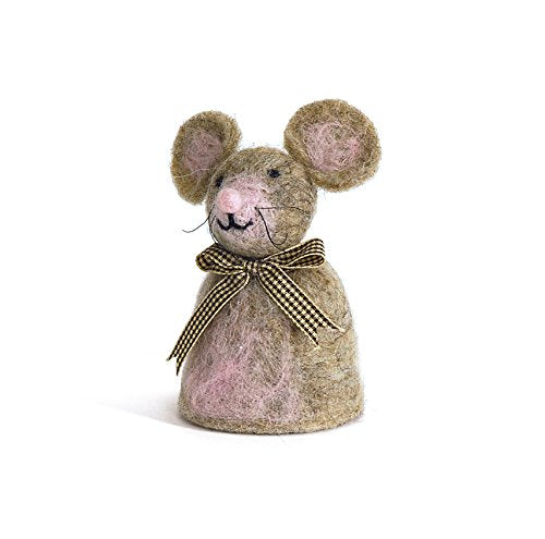 Baden dekorativer niedlicher Eierwärmer Maus mit Schleifchen aus Filz (1), 1