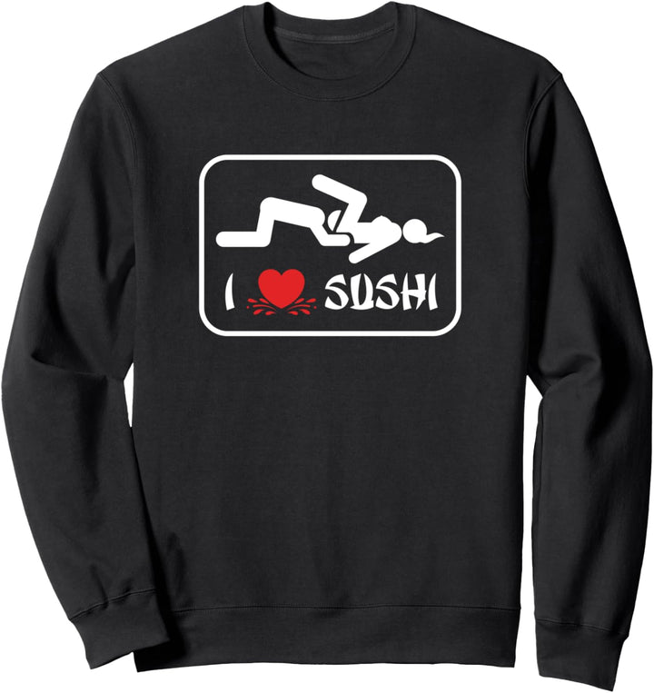 Men Love Sushi Funny Soulful Cute Graphic Sweatshirt