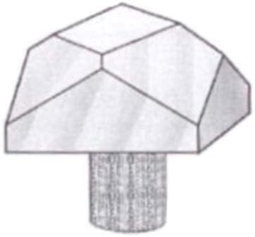 10 Ziernägel Holznägel Fachwerk Balkon mit Dübel aus Fichte 24x24x16mm neu