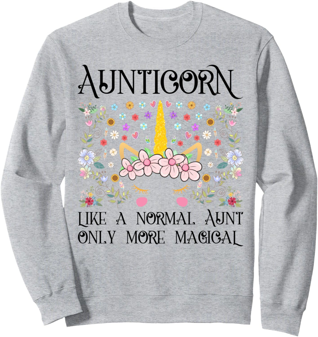 Aunticorn Like A Normal Aunt Only More Magical Awesome Aunty Sweatshirt