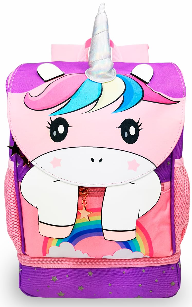 MIXIRL® Lässiger Kindergartenrucksack Mädchen &amp; Kleinkind Rucksack ab 2 Jahre hochwertiger Einhorn K