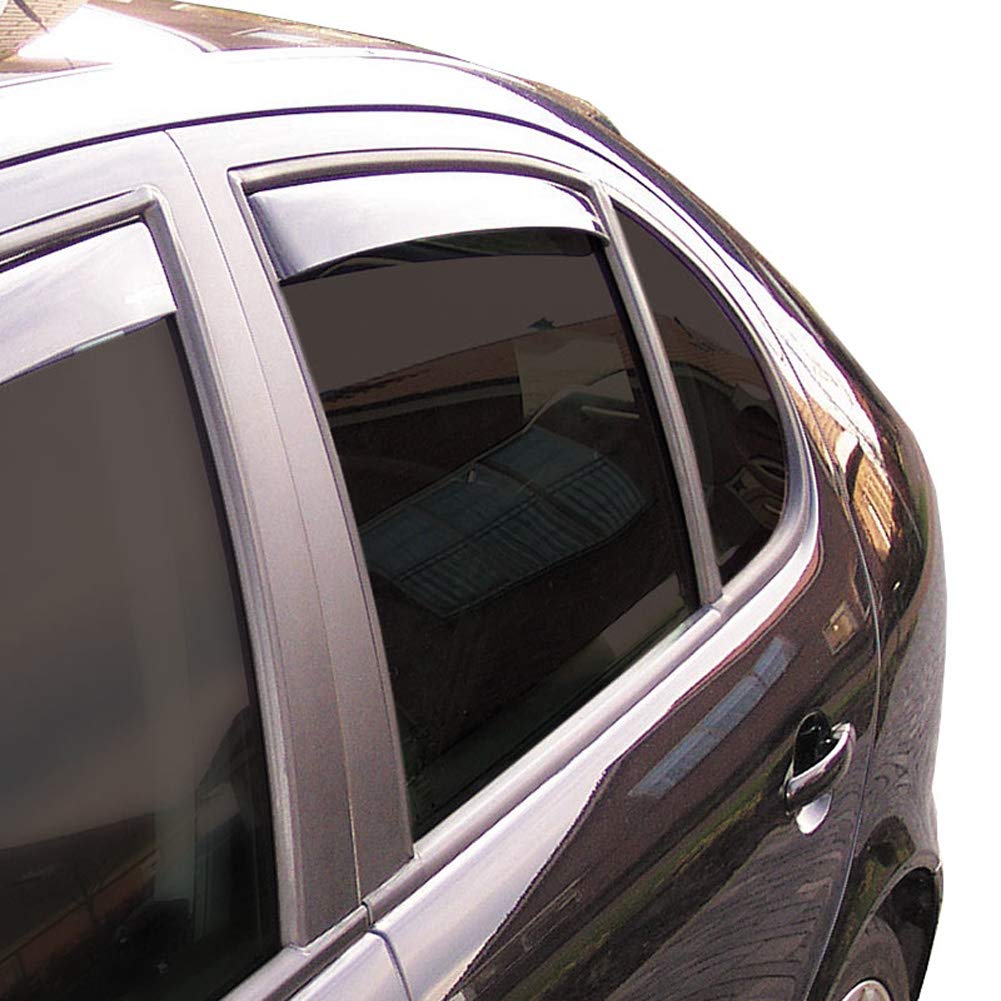 ClimAir Car Comfort Windabweiser Master Schwarz (Hinten) kompatibel mit Ford Focus IV Wagon 2018-