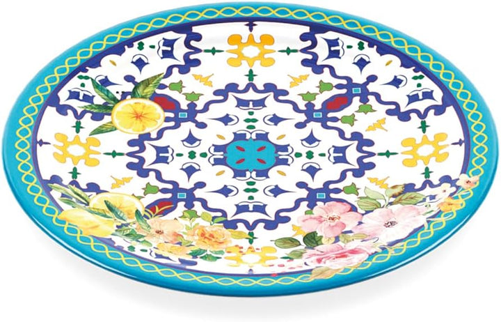 Guzzini - Dessertteller aus Melamin - Flower & Lemon 21,5xh2cm Verschiedene Farben/Dekorationen, 21,