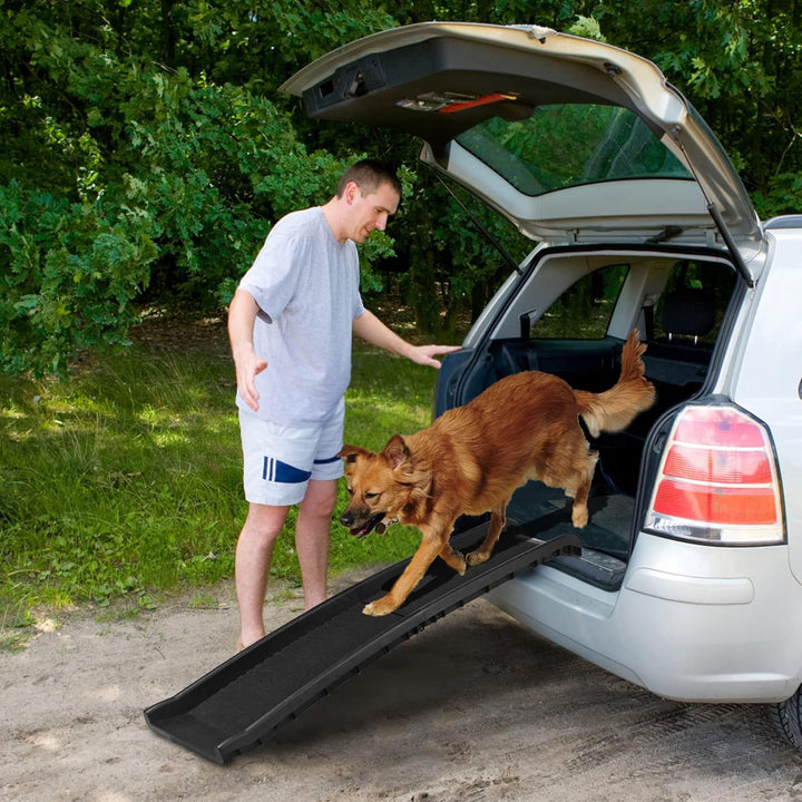 Hunderampe klappbar, Hundeautorampe rutschfeste Einstiegshilfe bis 90 kg, Hundetreppe für Grosse & K
