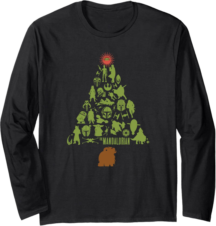 Star Wars The Mandalorian Holiday Christmas Tree Langarmshirt