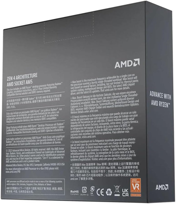 AMD Ryzen 5 7600X Processor 4.7 GHz 32 MB L3 Box Desktop-Prozessor