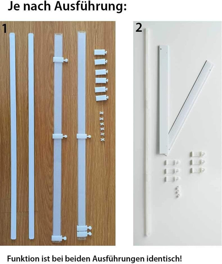 2er Set Schiebegardinen Flächenvorhänge Mikrofaser Vorhang Gardine Schiebe HxB 245x60 cm Weiss Delux