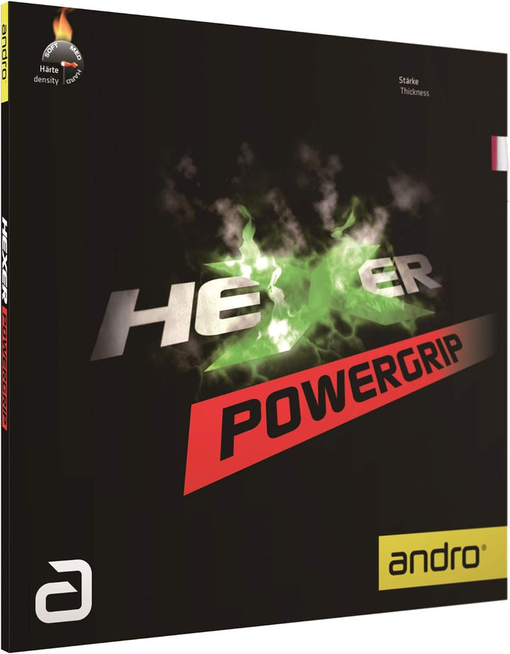 ANDRO Belag Hexer Powergrip Schwarz 2,1 mm, Schwarz 2,1 mm