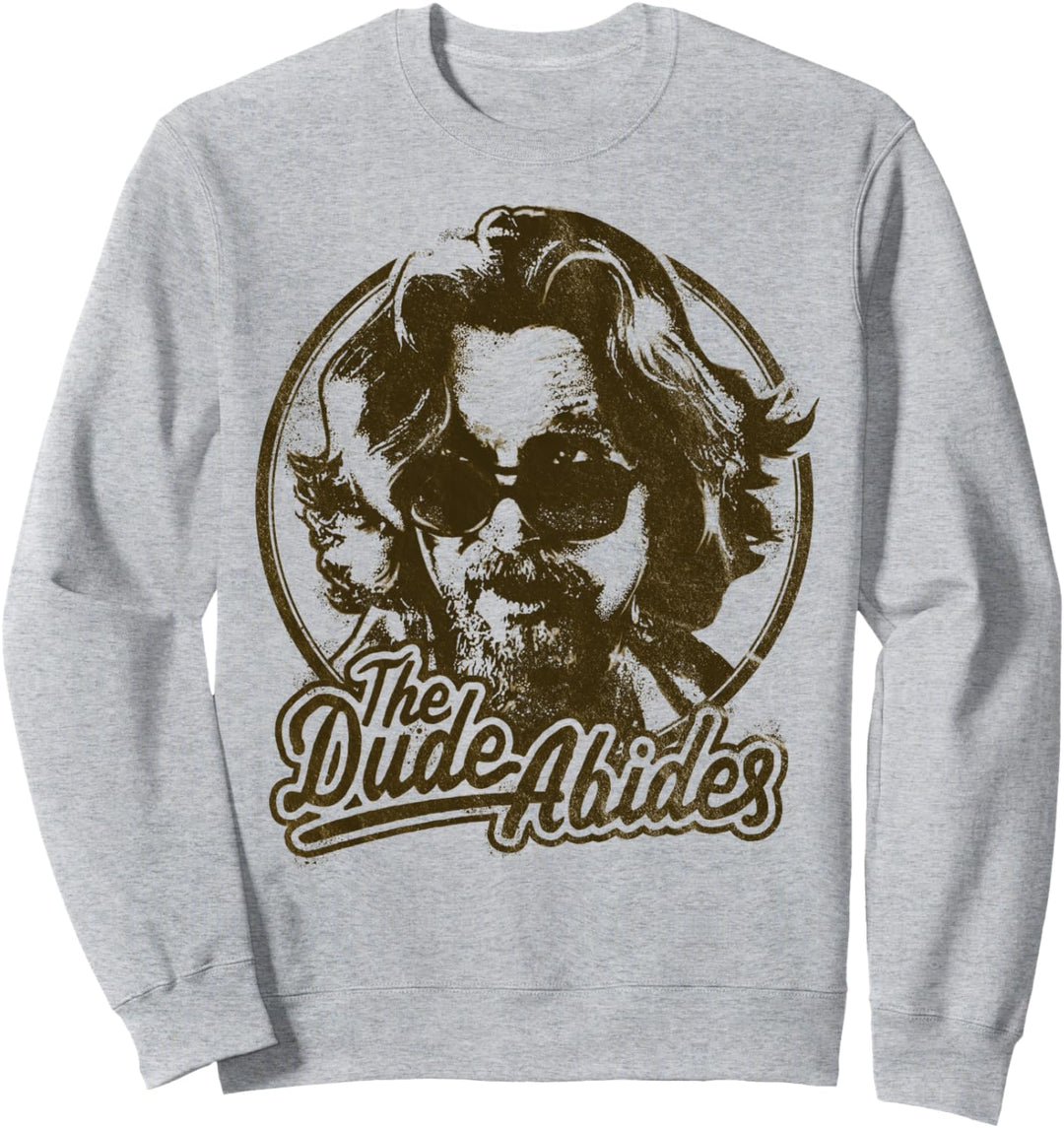Big Lebowski The Dude Abides Negative Head Shot Portrait Sweatshirt