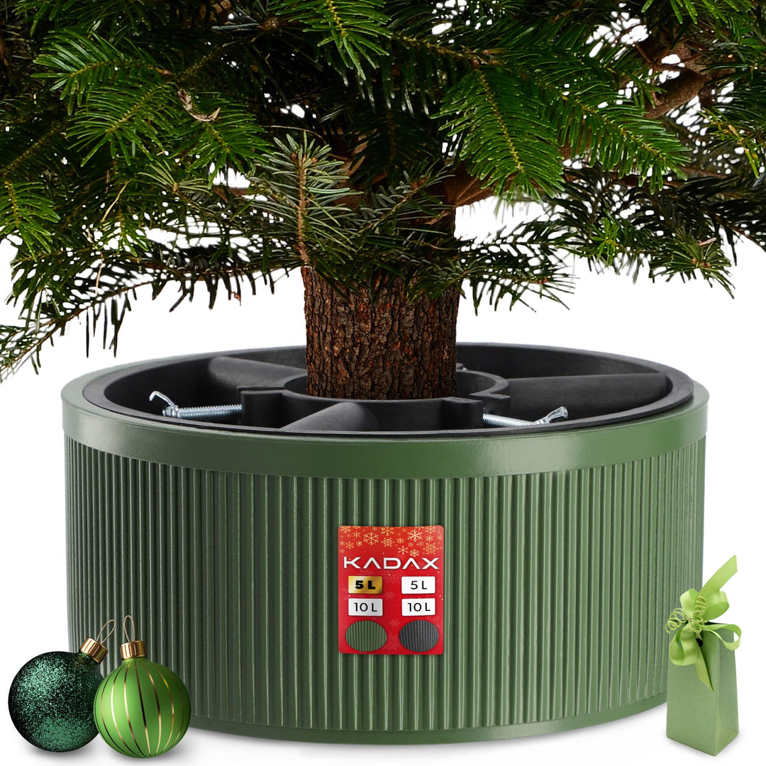 KADAX Weihnachtsbaumständer, Christbaumständer aus recycelten Kunststoff, Tannenbaumständer für eine
