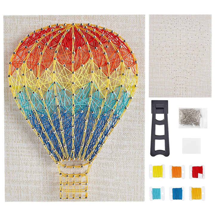 WEBEEDY String Art Kit Für Anfänger, Erwachsene Und Kinder, Handgefertigt Heissluftballons 3D Heissl