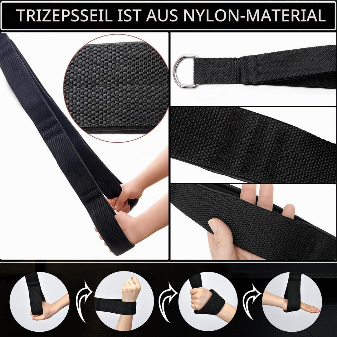 Trizepsseil kabelzug fitness - kabelzug fitnessgeräte Mit Tragetasche - trizeps trainingsgerät verwe