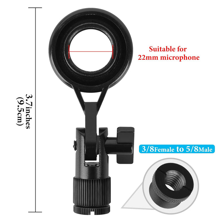 Geekria for Creators Mikrofonständer Halterung für Mikrofone mit 22 mm Gewinde, Mikrofon-Stosshalter