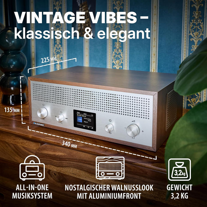 BLAUPUNKT Verona RXD 190 DAB+ mit AUX IN und Bluetooth - 15 Watt RMS Radio mit LC-Farbdisplay, Radio