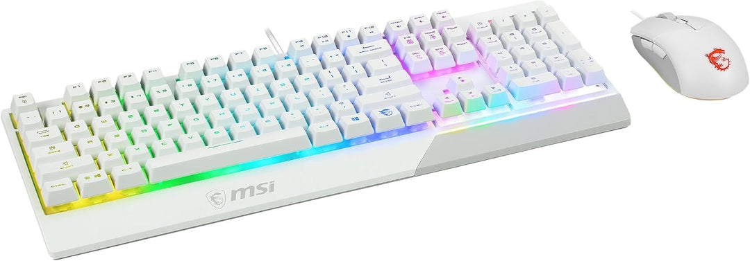 MSI Vigor GK30 Combo White DE GK30 Gaming Tastatur und GM11 Gaming Maus (kabelgebunden, Plunger Swit