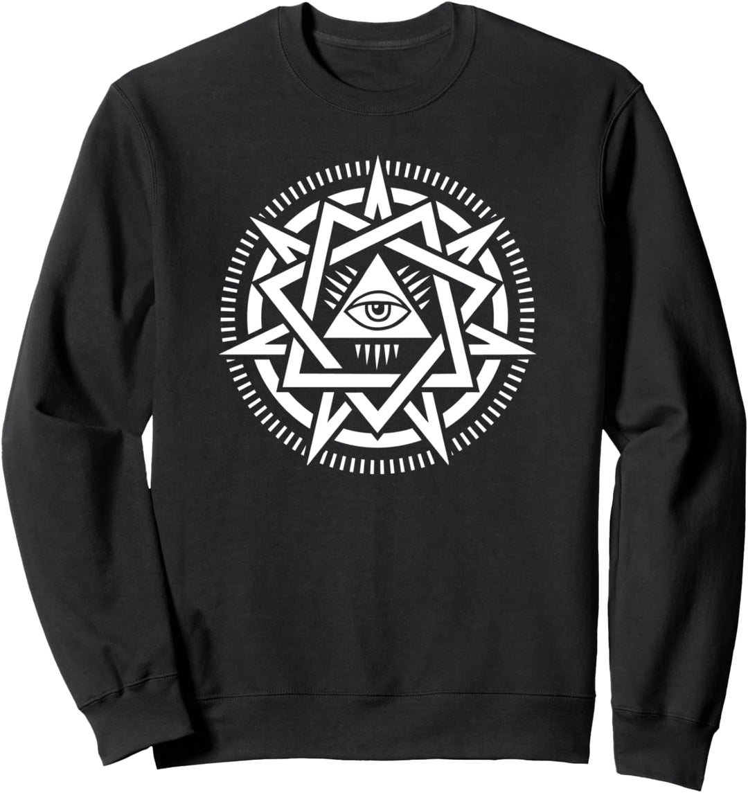 7 Pointed Heptagram Septagram Fairy Star With All Seeing Eye Sweatshirt