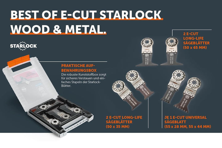 FEIN Best of E-Cut | Starlock | Wood & Metal | Zaagbladenset | 6-delig