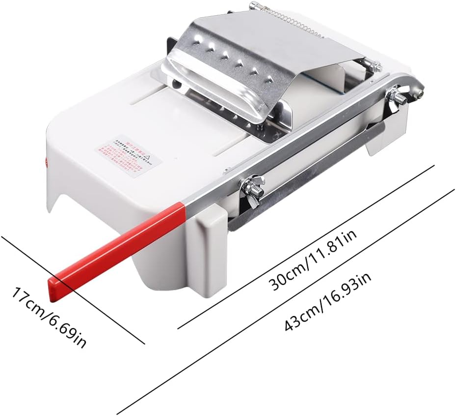 Fleischschneider, Manuelle Fleischschneidemaschine für zu Hause, Rostfreier Meat Slicer mit 20cm Kli