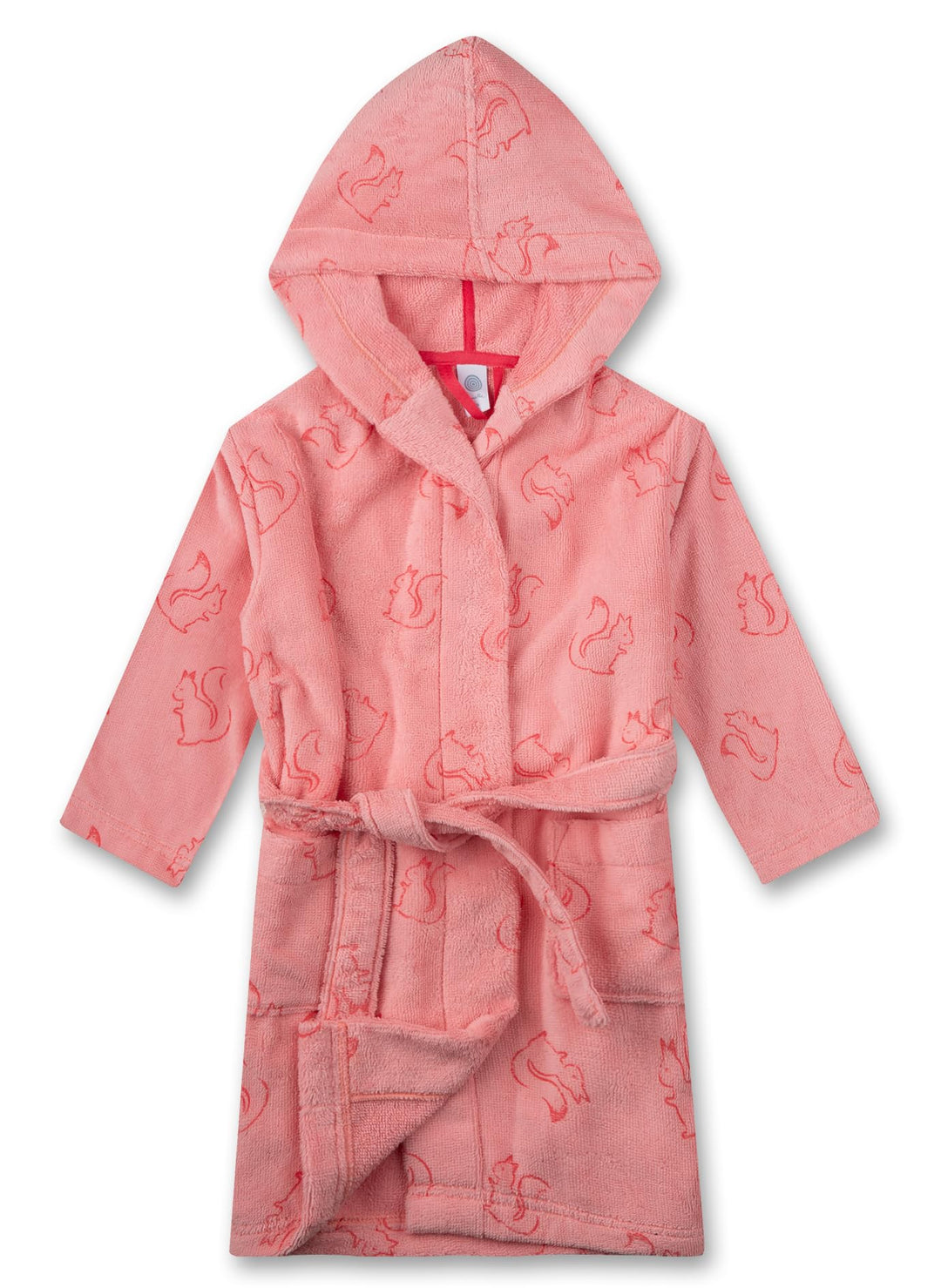 Sanetta Mädchen-Bademantel Rosa | Hochwertiger Bademantel für Mädchen mit Kapuze und Gürtel. Bademan