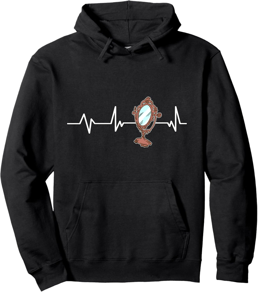 Spiegel Herzschlag Spiegel Geschenk Spiegel Pullover Hoodie