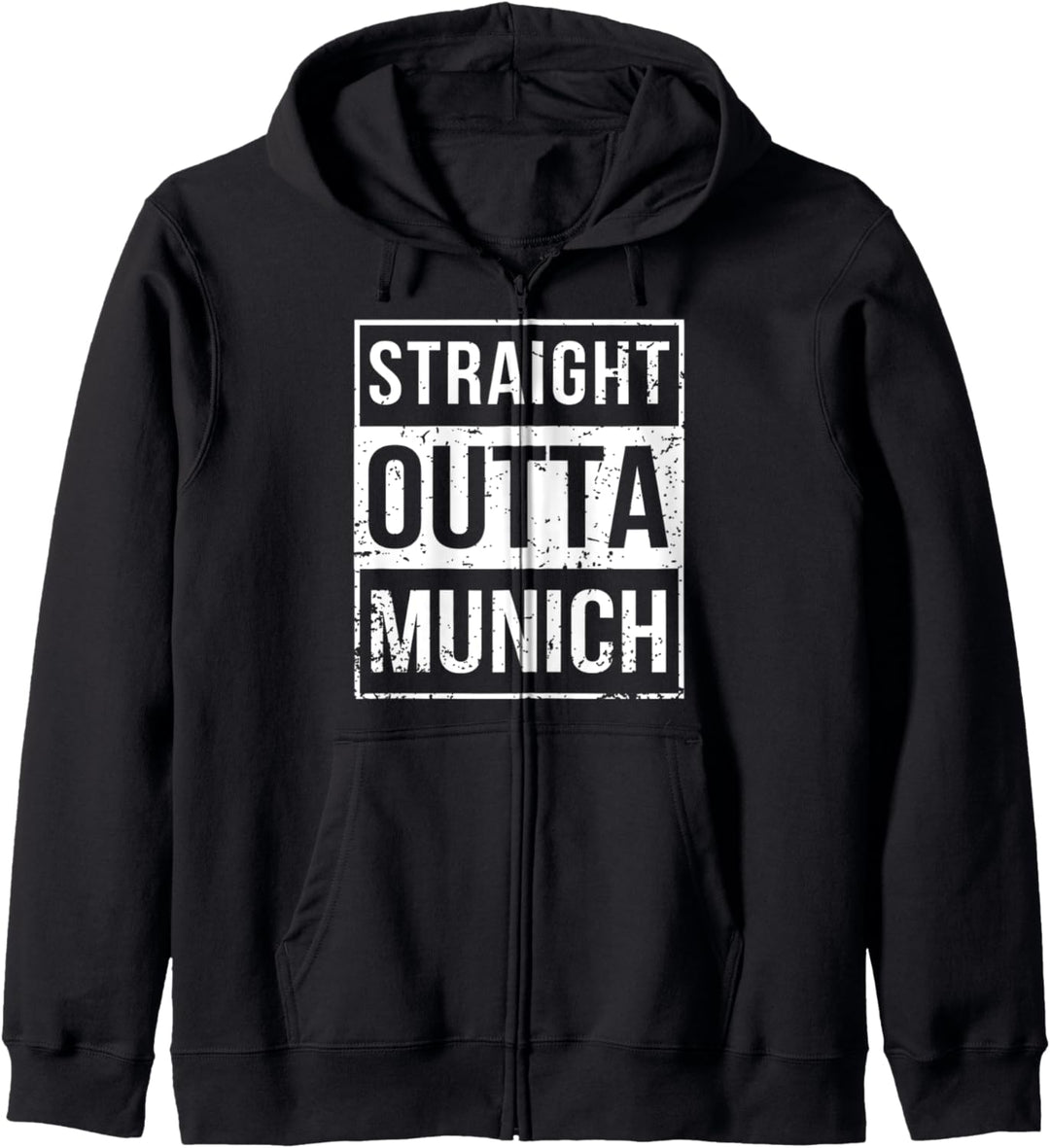 Vintage Lustig Straight Outta Munich | Bayern | Bayrisch Kapuzenjacke