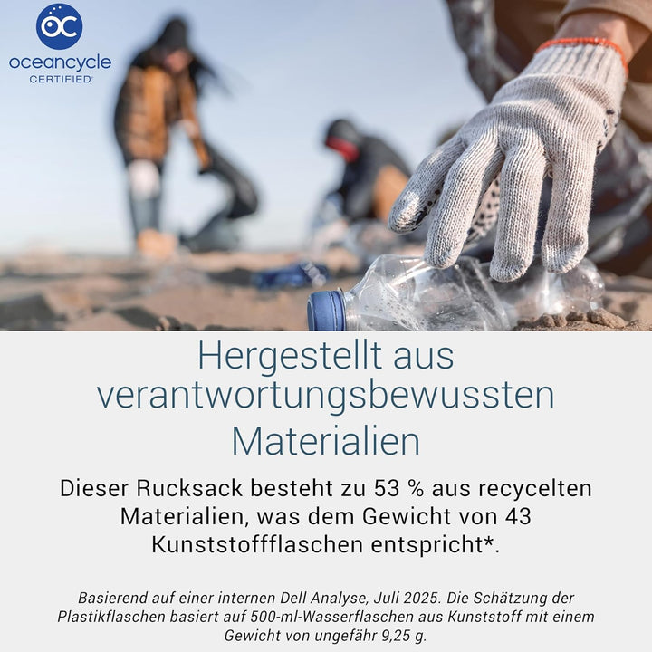 Dell Pro EcoLoop Rucksack CP5626, für Notebooks 14"-16", 23L, 53% Recyclingmaterial, Gepolstertes Fa