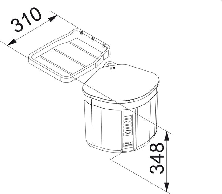 Franke Sorter Mini - 121.0176.518 Einbau Abfallsammler Mülleimer Abfalleimer