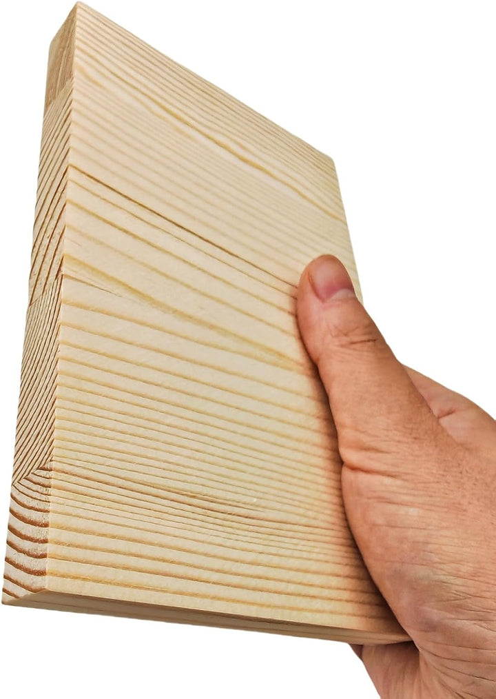 Rechteckige Holzbretter, unlackierte Holzblöcke zum Basteln, 15 x 10 x 1,5 cm, blanko, zum Schnitzen