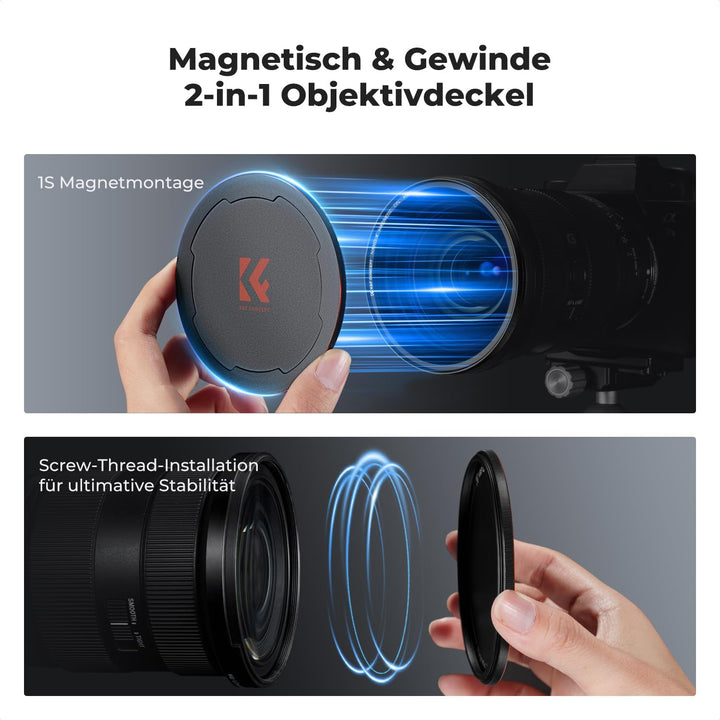 K&F Concept Nano X-Serie Magnetischer CPL Filter 58mm-Zirkular-Polfilter Magnetischer Polarisationsf