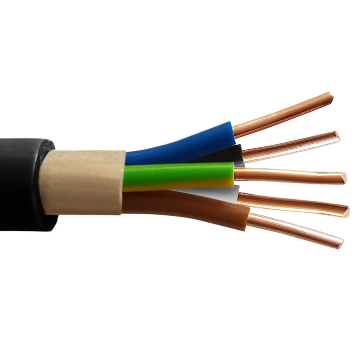 M&G Techno 25m NYY-J 5x2,5 mm² Erdkabel Elektro Strom Kabel Kupfer eindrähtig Made in Germany 25m NY
