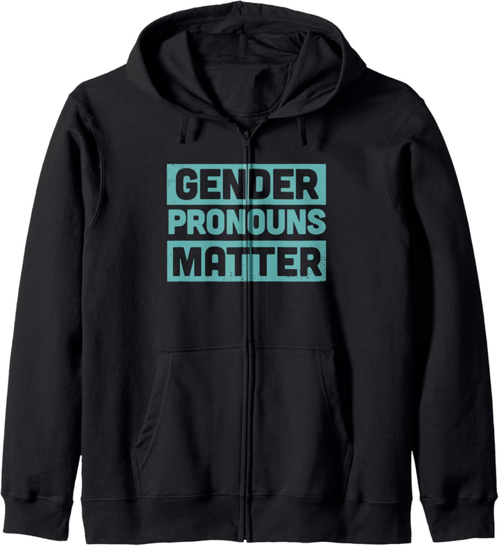 Gender Pronouns Matter Cute Genderfluid Nonbinary Pride Kapuzenjacke