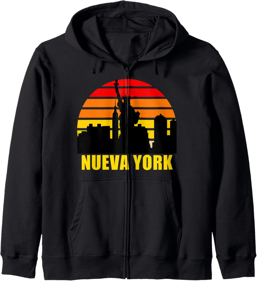 Nueva York New York City Retro-Stadtumriss Spanisch Kapuzenjacke